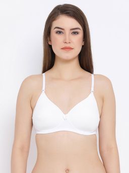 Clovia - Lightly Padded Non-Wired Multiway T-Shirt Bra White