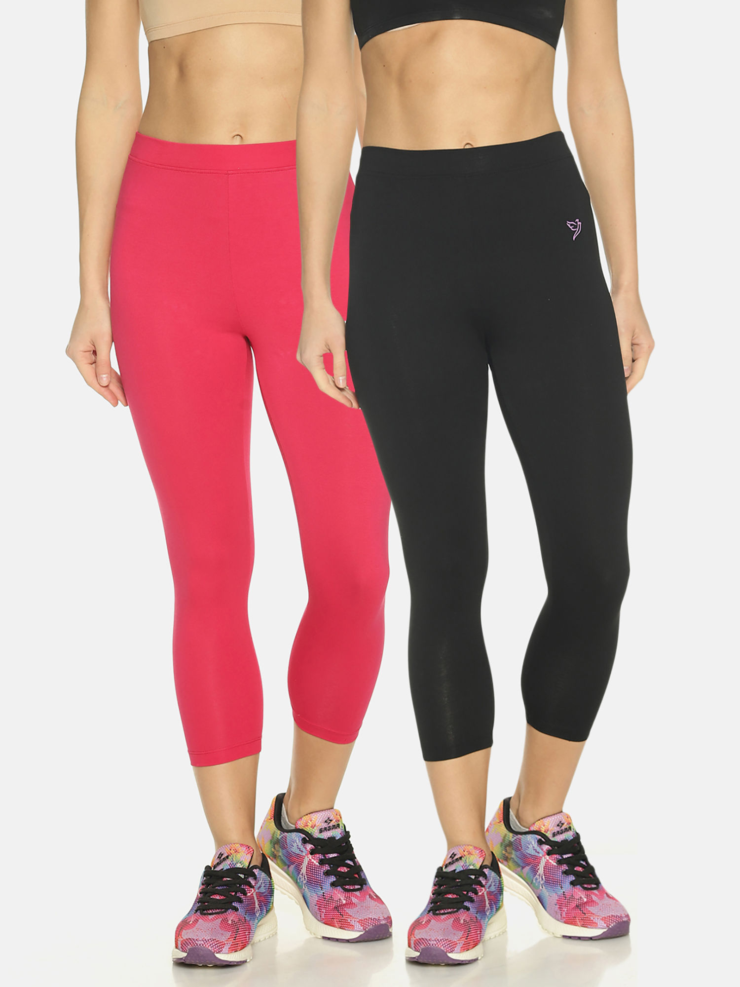 TWIN BIRDS Women Capri Legging Combo 