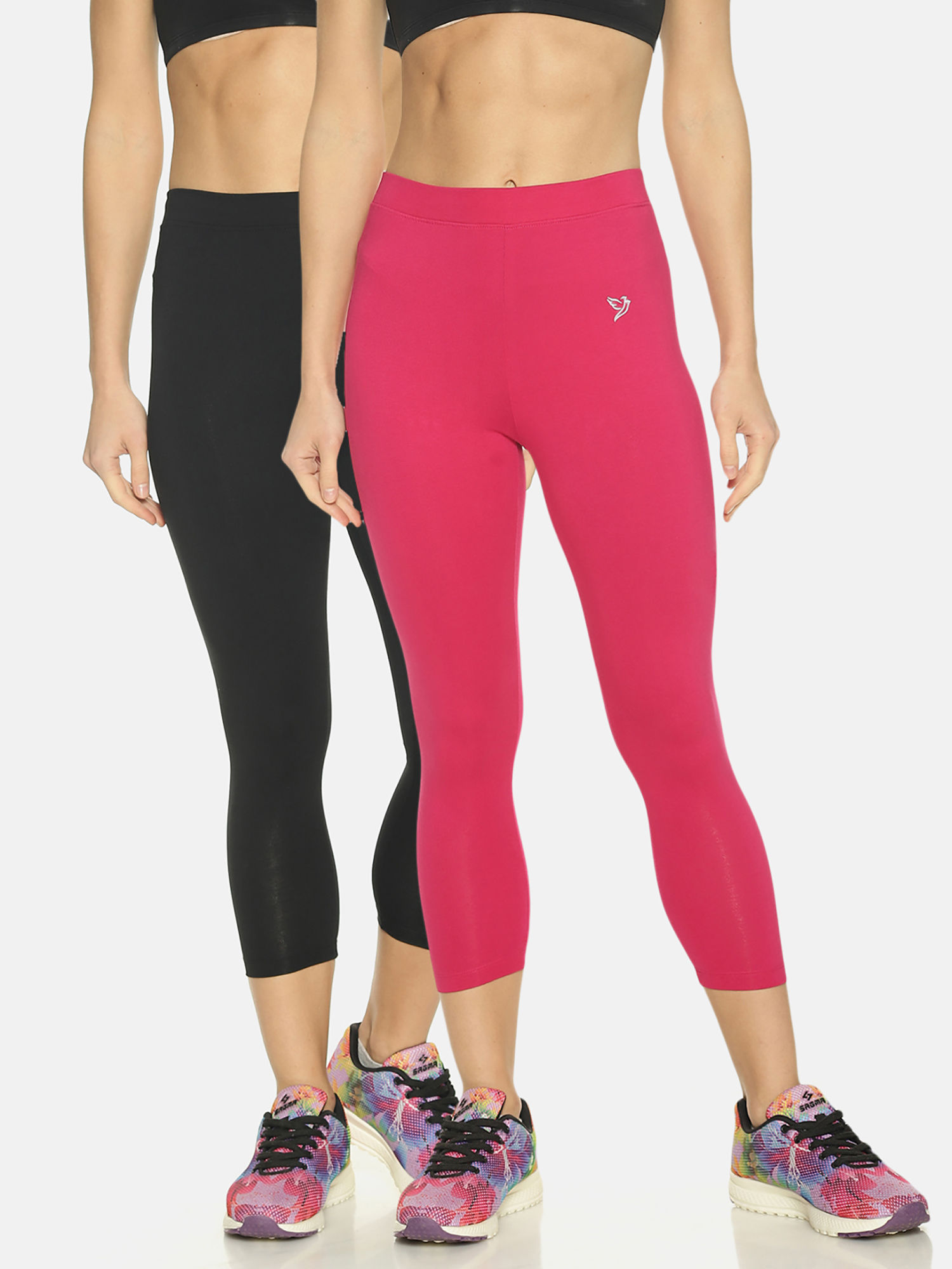 TWIN BIRDS Women Capri Legging Combo 