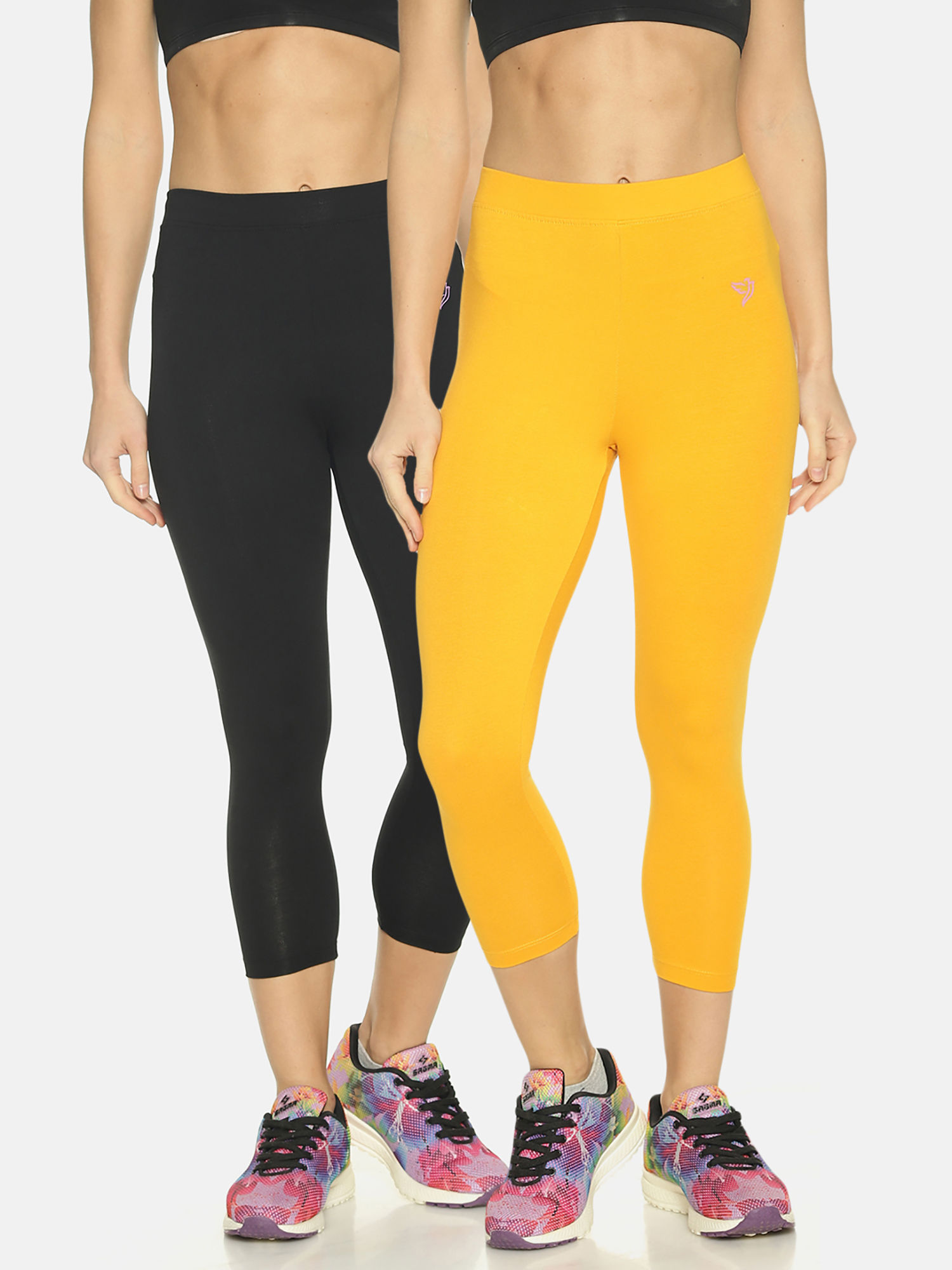 TWIN BIRDS Women Capri Legging Combo 