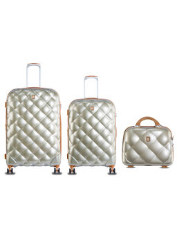 it luggage - Beige Solid Trolley Bag (Set of 3)