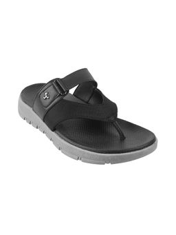 Mochi - Mens Black Flat ChappalsMochi Solid Black Flipflops
