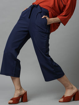 RAREISM - Navy Blue Solid Trouser