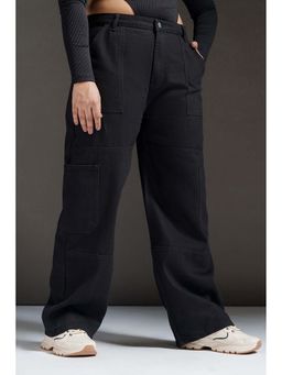 FREAKINS - Lunar Black Curve Denim Constructed Cargo