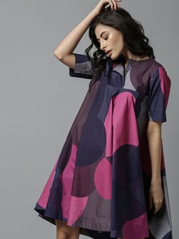 RAREISM - Pink Solid Midi Dress (2XL)