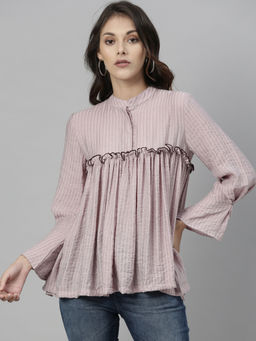 RAREISM - Pink Stripes Top