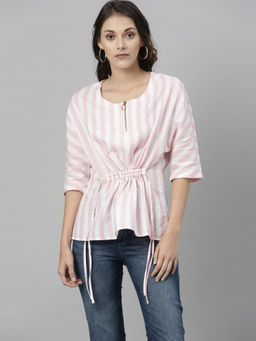 RAREISM - Pink Stripes Top