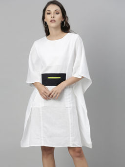 RAREISM - White Solid Dress
