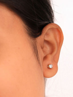 Silberry - Sterling Silver 18k Gold Plated Classic 4mm Studs for Women