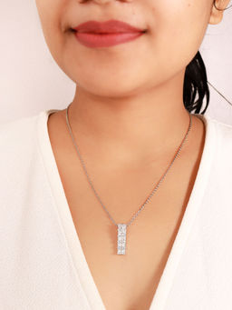 Silberry - Sterling Silver Luminary Pendant with Link Chain for Women
