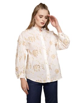 Global Republic - Floral Print Full Sleeves Shirt For Women