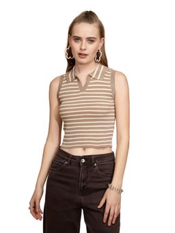 Global Republic - Collar Neck Sleeveless Top For Women