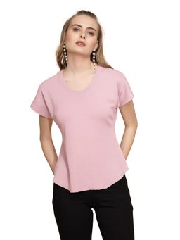 Global Republic - Round Neck Short Sleeves Top For Women