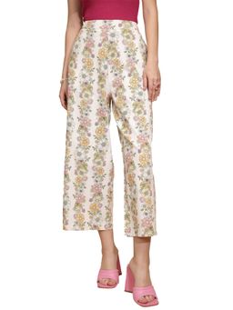Global Republic - Floral Print Ankle Length Cotton Lower For Women