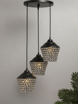 Homesake - Round Cluster Crystal Lantern Hanging Light