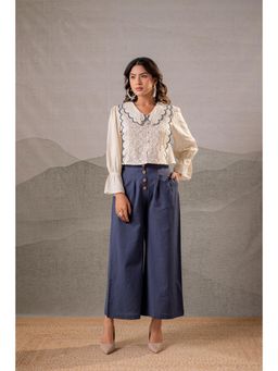 Juniper - Off-White Scallop Bloom Co-ord Set