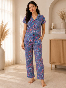 Clovia - Cotton Shirt and Pyjama