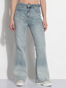 SHOWOFF - Edition Women's Blue Ombre High Rise Bootcut Jeans