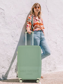 MINI WEST LONDON - Women Green Solid Carry On Cabin Luggage Bag