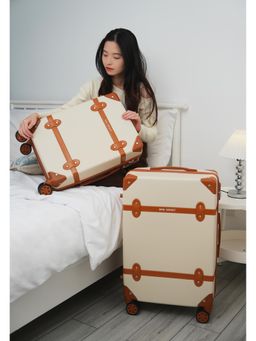 MINI WEST LONDON - Women Beige Solid Luggage Bags (Pack of 2)