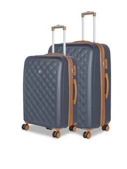 it luggage - Fashionista Charcoal Grey Set of 2 28-20 Inches Expandable Hardsided TSA Trolley