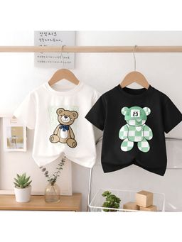 Googo Gaaga - Cotton Teddy Bear Printed Half Sleeve T-Shirts (Pack of 2)