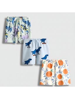 Googo Gaaga - Cotton Multi-Color Printed Shorts (Pack of 3)
