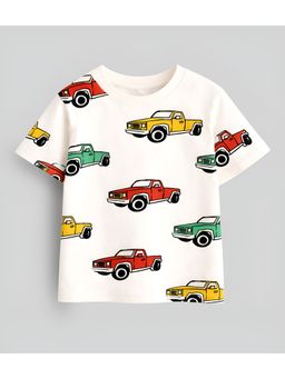 Googo Gaaga - Boys Cotton Car Printed Half Sleeve T-Shirt