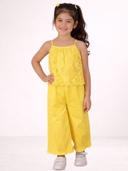 Lil Drama - Petal Play Girls Yellow Top With Pant
