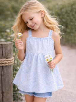 CHERRY CRUMBLE BY NITT HYMAN - Girl Square Neck Top