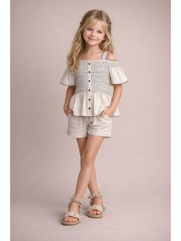 CHERRY CRUMBLE BY NITT HYMAN - Girl Square Neck Top