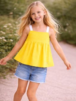 CHERRY CRUMBLE BY NITT HYMAN - Girl Square Neck Top