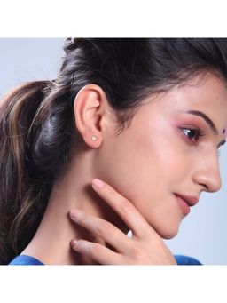 GIVA - Sterling Silver Golden Heart Of Delight Studs For Women