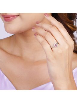 GIVA - Sterling Silver Fuchsia Sunshine Ring For Women