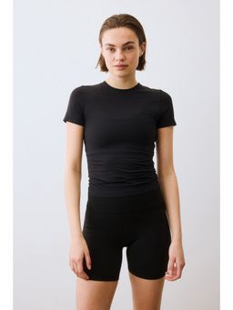 H&M - Women Black Sports Cycling Shorts With Softmove