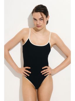 H&M - Women Black Padded-Cup Swimsuit