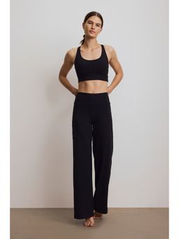 H&M - Women Black Wide Sports Leggings With Softmove