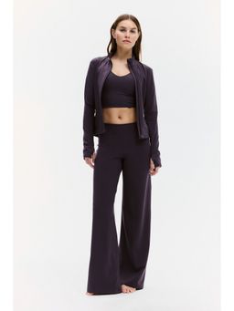 H&M - Women Purple Wide Sports Leggings With Softmove