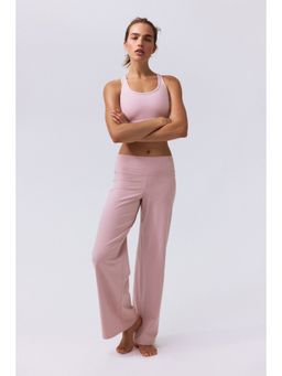 H&M - Women Pink Wide Sports Leggings With Softmove