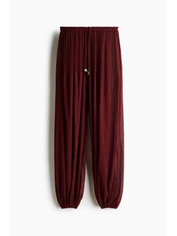 H&M - Women Red Crinkled Balloon Beach Joggers