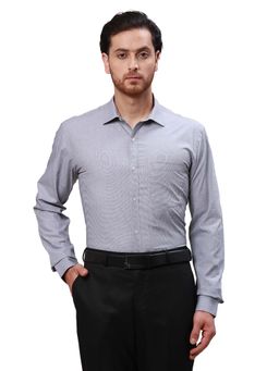 Park Avenue - Men Slim Fit Self Design Medium Grey Shirt