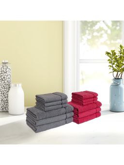 SPACES - Cotton Towel Combo Quick To Dry Attractive Border High Absorbency