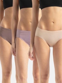 Jockey - FE31 Women High Coverage Cotton Elastane Hipster - Assorted Colors (Pack of 3)