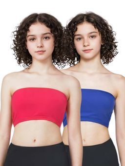 Adira - Multi-Color Solid Cotton Strapless Medium Coverage Tube Bra (Pack of 2)