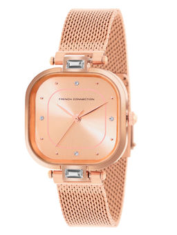 French Connection - Women Rose Gold Dial Analogue Watch - FCN0107RGM (M)
