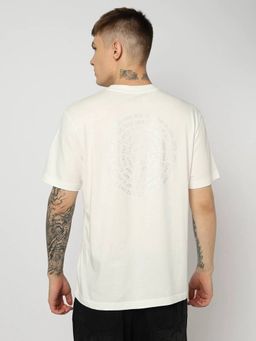 GAP - Men Beige Typography T-Shirt