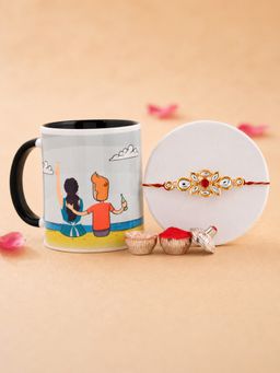 Voylla - Multi-Color Kundan Style Rakhi Gift Set