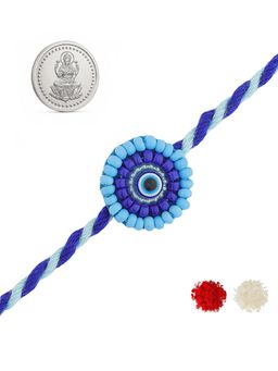 Voylla - Multi-Color Nazar Suraksha Silver Blessings Rakhi Gift Set