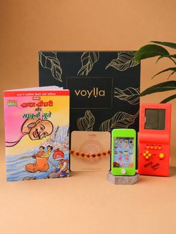 Voylla - Multi-Color Fun & Faith Rudraksha Rakhi Gift Set