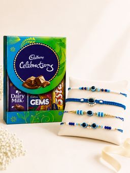 VIRAASI - Multi-Color Evil Eye Rakhi Gift Set